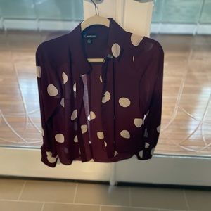 Button down top poka dotted